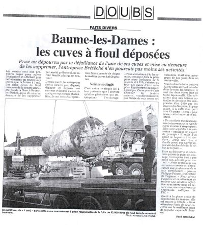 Pollution à Baume-les-Dames