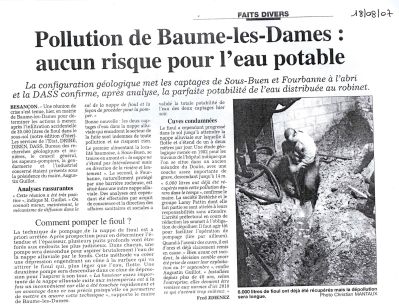 Pollution à Baume-les-Dames