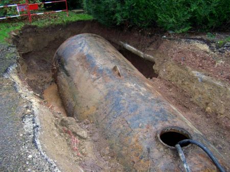 Evacuation d'une cuve à fioul